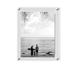 Open Box: Acrylic Floating Double Panel Wall Frame (20" x 24") - Silver