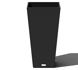 Open Box: All Weather Eco Hevea Tapered Tall Outdoor Planter (16"W x 30"H) - Black