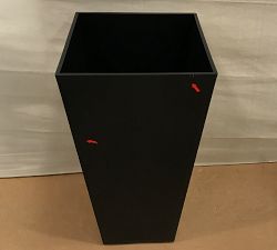 Open Box: All Weather Eco Hevea Tapered Tall Outdoor Planter (16"W x 30"H) - Black