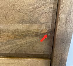 Open Box: Cayman 5-Drawer Tall Dresser (24") - Heirloom Wheat