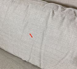 Open Box: York Square Arm Upholstered Sofa, Down Blend (81"), 2X2 - Basketweave Slub Oatmeal