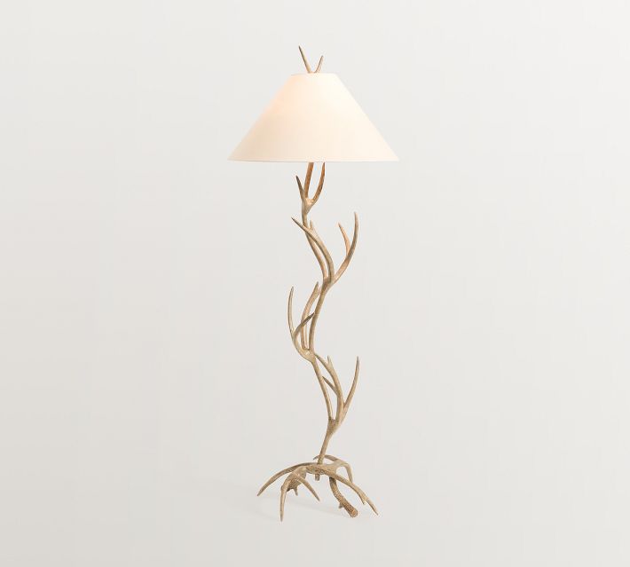 Pottery Barn Faux Antler Floor Lamp (64")
