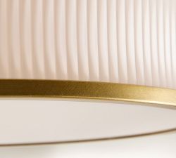 Cohen Milk Glass Round LED Flush Mount (15")