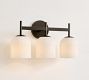 Cooper Milk Glass Triple Sconce (13")