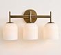 Cooper Milk Glass Triple Sconce (13")