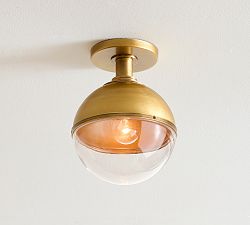 Spencer Metal Globe Flush Mount (8")