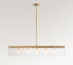 Windham Glass Linear Chandelier (49")