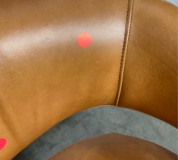 Open Box: Baldwin Leather Open Back Swivel Counter Stool (25"H) - Statesville Caramel, Tahoe Brown