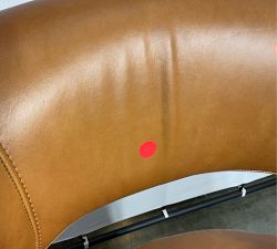 Open Box: Baldwin Leather Open Back Swivel Counter Stool (25"H) - Statesville Caramel, Tahoe Brown