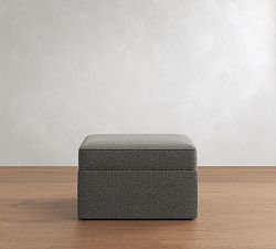 Cameron Slipcovered Storage Ottoman (30")