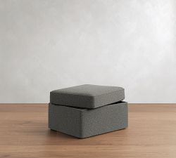 Cameron Slipcovered Storage Ottoman (30")