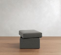 Cameron Slipcovered Storage Ottoman (30")