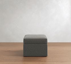 Cameron Slipcovered Storage Ottoman (30")