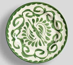 Open Box: Puebla Outdoor Melamine Dinner Plates, Set of 4 - Green