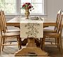 Holly Icon Embroidered Cotton Table Runner