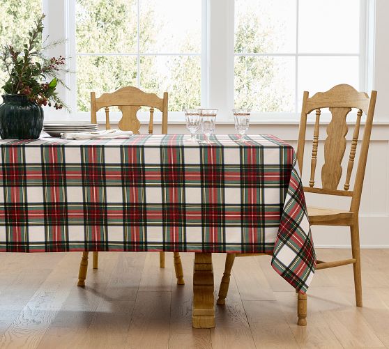 Stewart Plaid Cotton Outdoor Oilcloth