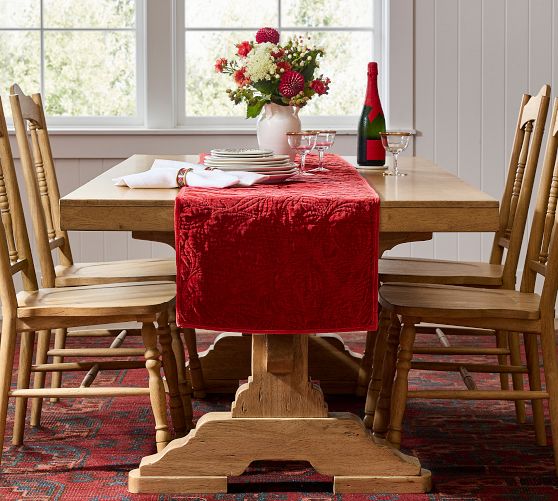 Winslow Quilted Velvet Table Runner