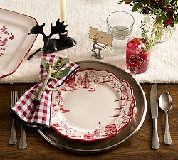 Woodland Stag Stoneware Dinner Plates - Set of 4