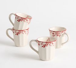 Woodland Stag Stoneware Mugs - Set of 4