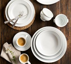 Great White Porcelain Handled Soup Bowls - Set of 4