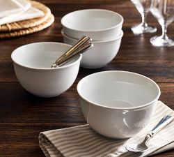 Great White Porcelain Cereal Bowls - Set of 4