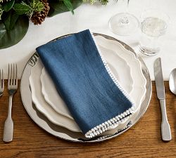 Senna Trim Edge Cotton/Linen Napkins - Set of 4