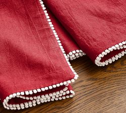 Senna Trim Edge Cotton/Linen Napkins - Set of 4