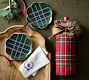 Stewart Plaid Stoneware Scallop Round Appetizer Plates - Set of 4