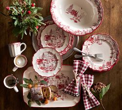 Woodland Stag Stoneware 12-Piece Dinnerware  Set