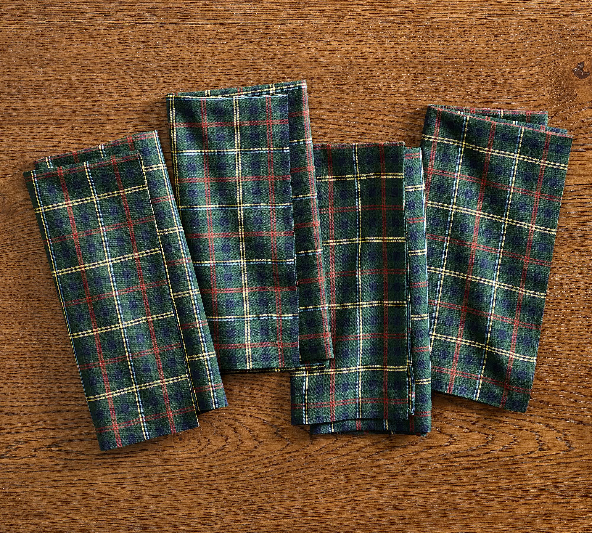 Rawlins Plaid Cotton Napkins - Set of 4