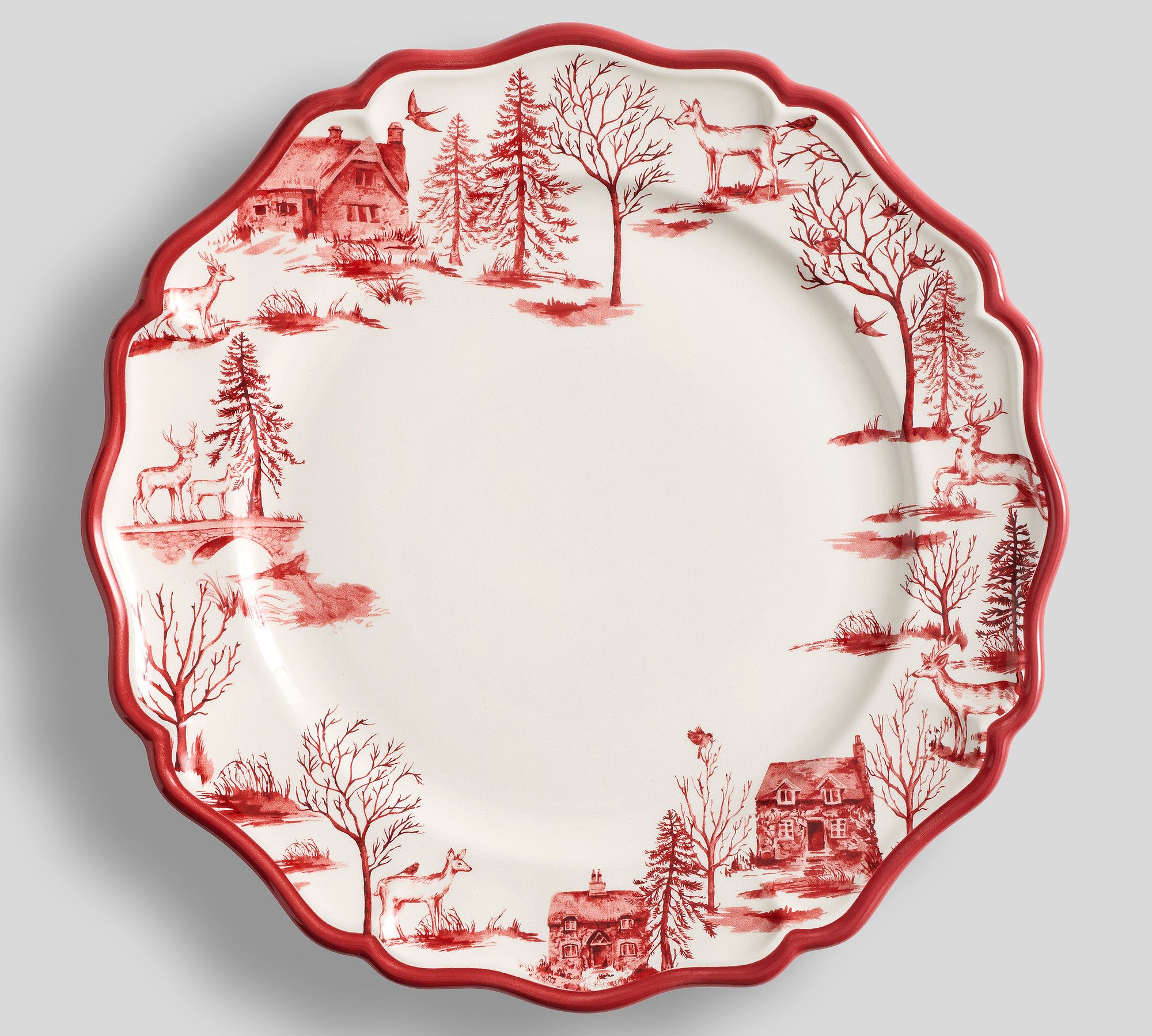 Woodland Stag Stoneware Dinner Plates - Set of 4