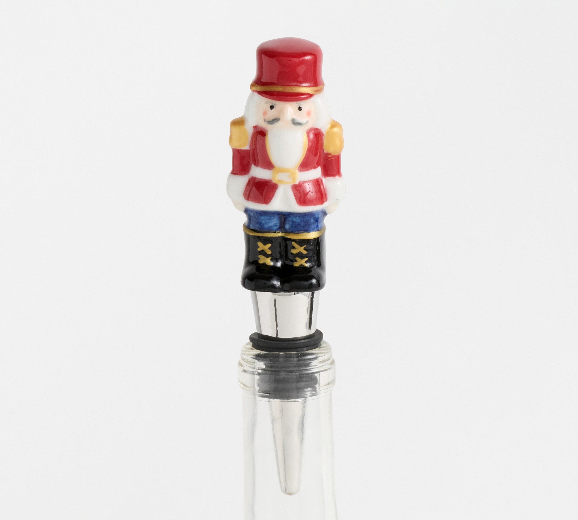 Ceramic Nutcracker Wine Stopper