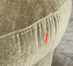 Open Box: Balboa Swivel Armchair (40"), Poly Fill - Rustic Chenille Dark Moss