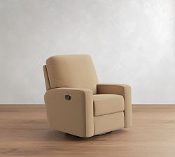 Open Box: PB Comfort Square Arm Swivel Glider Manual Recliner - Performance Everydayvelvet Camel