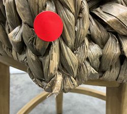 Open Box: Seagrass Swivel Counter Stool (27") - Gray Wash
