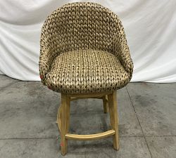 Open Box: Seagrass Swivel Counter Stool (27") - Gray Wash