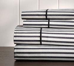 400-Thread-Count Traditional Striped Sateen Pillowcases - Set of 2