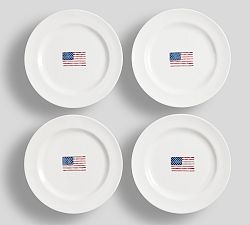 Open Box: Cabana Americana Outdoor Melamine Salad Plates, Set of 4 - Multi