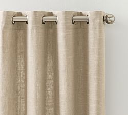Open Box: Emery Linen Grommet Light Filtering Curtain (50"W x 84"L) - Oatmeal