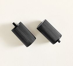 Open Box: Standard Hardware Ridged Cylinder Finial (0.75" Diam.) - Matte Black