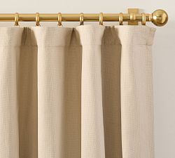 Open Box: Sullivan Textured Blackout Curtain (100"W x 96"L) - Flax