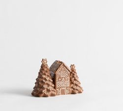 Ceramic Gingerbread Village Candle Holder