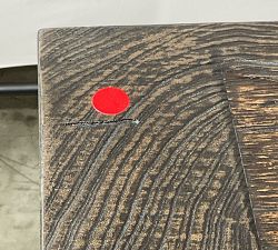 Open Box: Fia Console Table (86") - Ebony Rustic Wormwood Oak