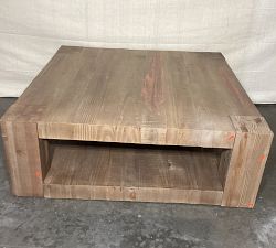Open Box: Rockport Square Wood Coffee Table (44") - Cocoa Brown