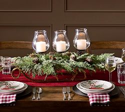 Faux Sled &amp; Greenery Centerpiece