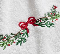 Garland Embroidered Towel