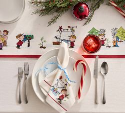 Peanuts™ Charlie Brown Christmas Organic Cotton Napkins - Mixed Set of 4