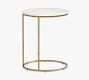 Delaney Oval Marble C-Table (19")