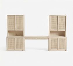 Marina Grand Cane Console Desk with Storage (126")