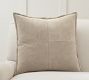 Pieced Suede Pillow Cover